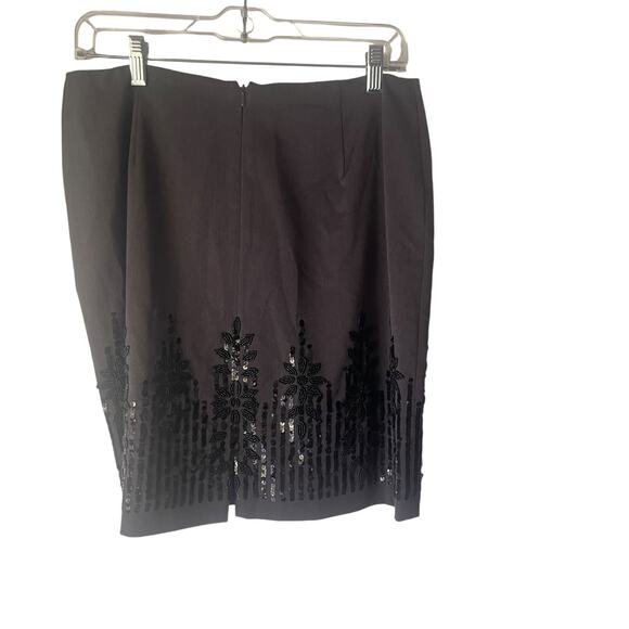 Kelly and Diane Women's Size 10 Grey Career Sequin Swifty Flapper Mini Skirt - Picture 4 of 9